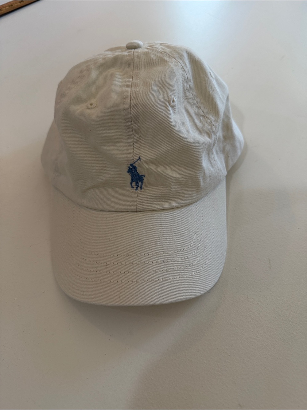 Polo by Ralph Lauren Cream Cap with Blue Pony